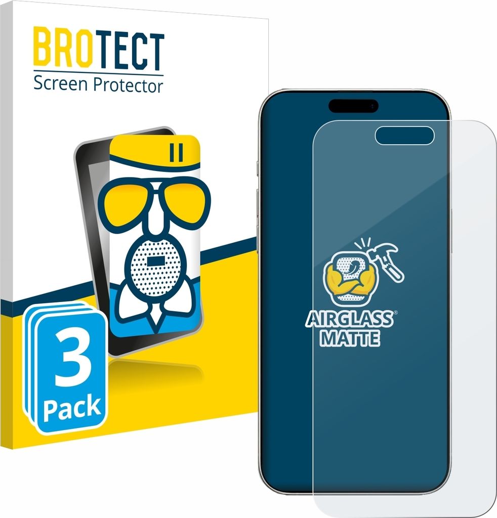 3x BROTECT Entspiegelungs Schutzglas für Apple iPhone 16 Produktbild 