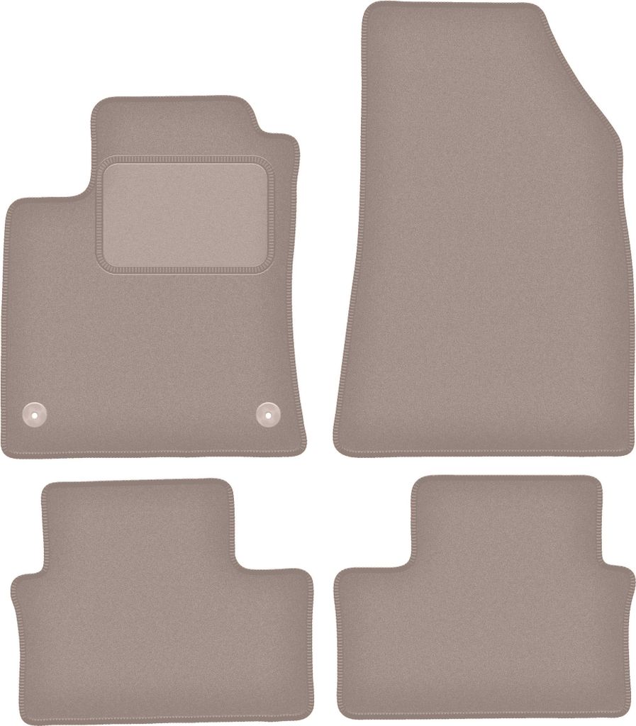Velours-Autoteppiche für: Renault Clio V Hatchback (2019-) Beige