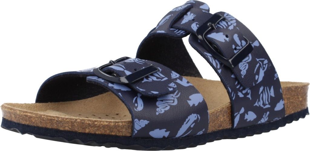 GEOX Hausschuhe GHITA, Glattleder, Blau, Kinder Produktbild 1