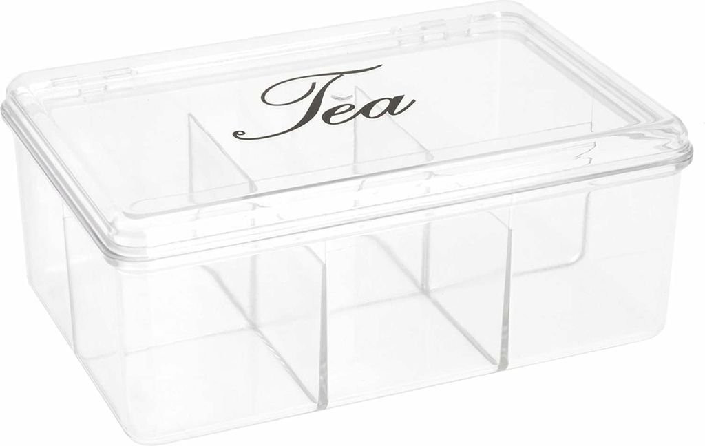 Priehľadný box na čaj - 6 priehradiek Obrázok produktu 