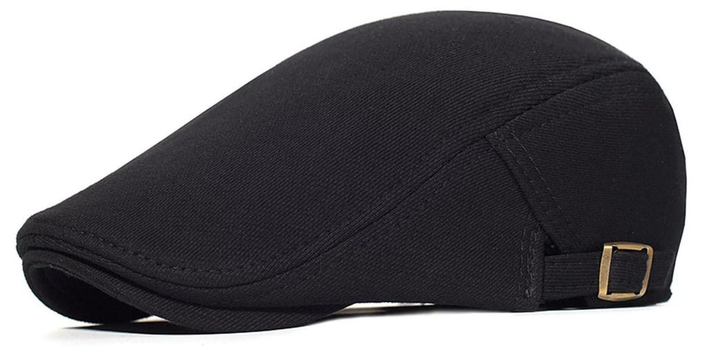 Cappello piatto da uomo in cotone, stile basco, modello Immagine del prodotto 