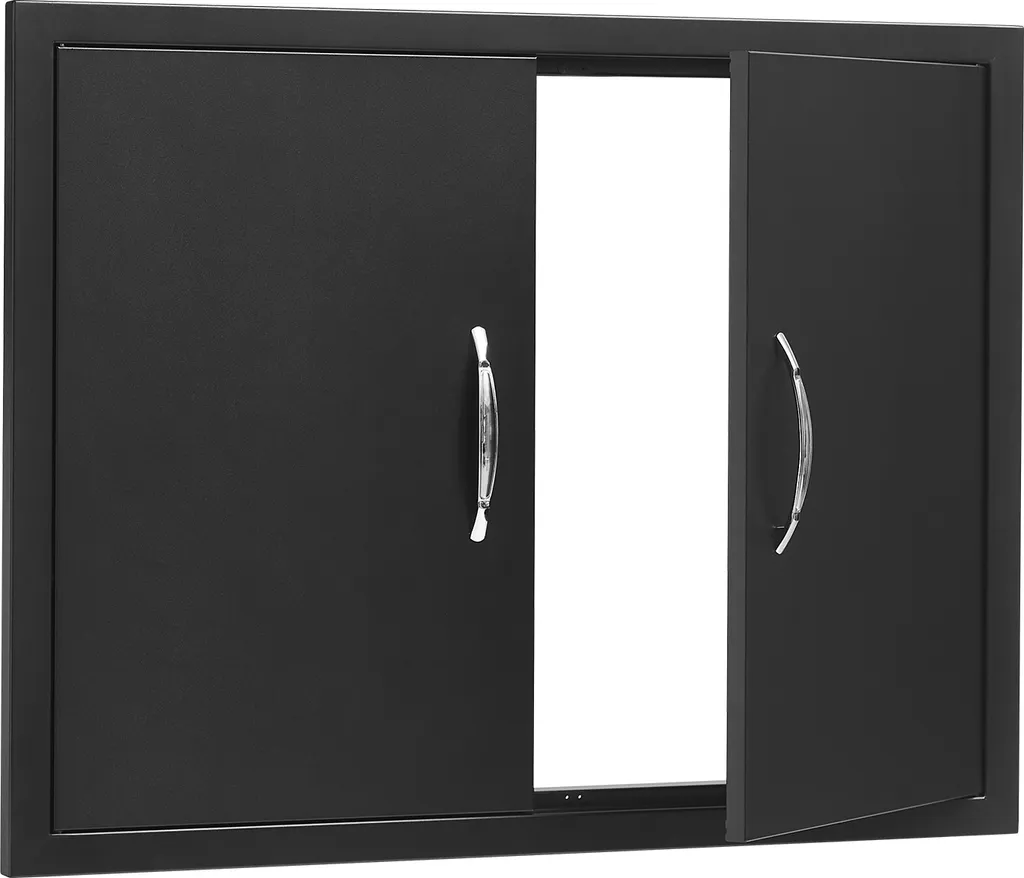 SucceBuy Porte d'Accès BBQ 788x610mm Double Porte Cuisine Extérieure