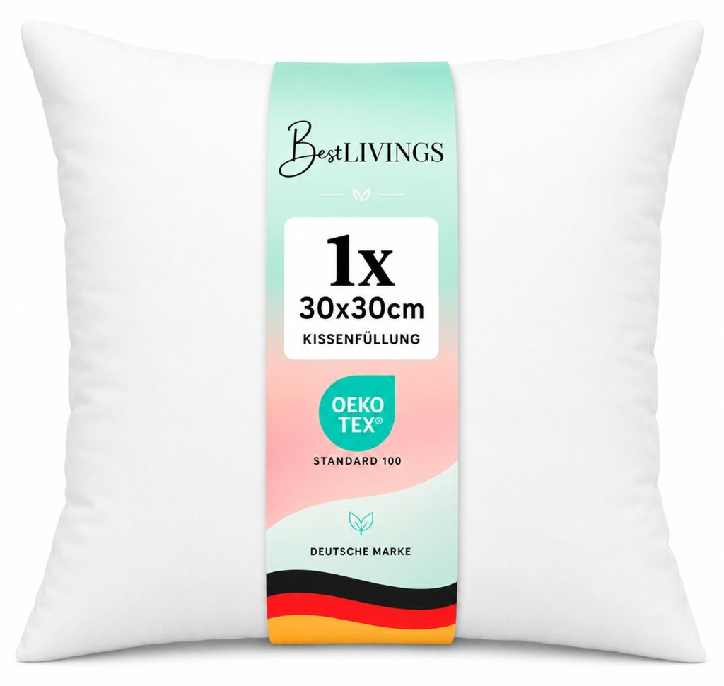 Innenkissen 30x30 cm Mikrofaserbezug – Inlett Kissen mit Produktbild 