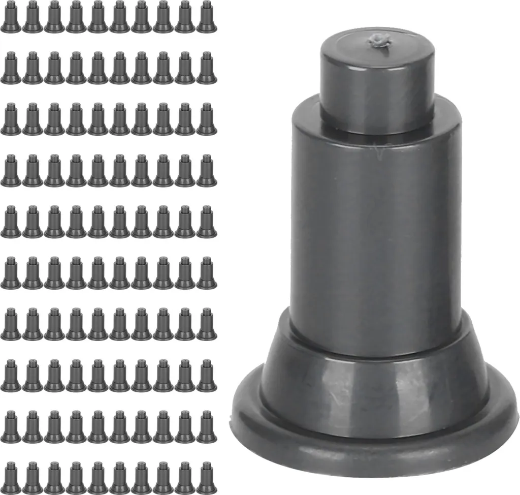 100 Piedini Acquario Neri in PVC - Supporti Regolabili 2,8cm per Griglie