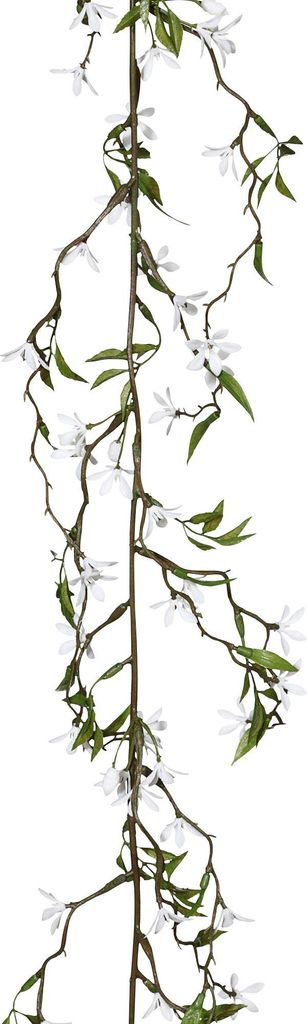 künstliche Jasmin Blütengirlande L. 180cm mit weißen Blüten GASPER Kunstblumen