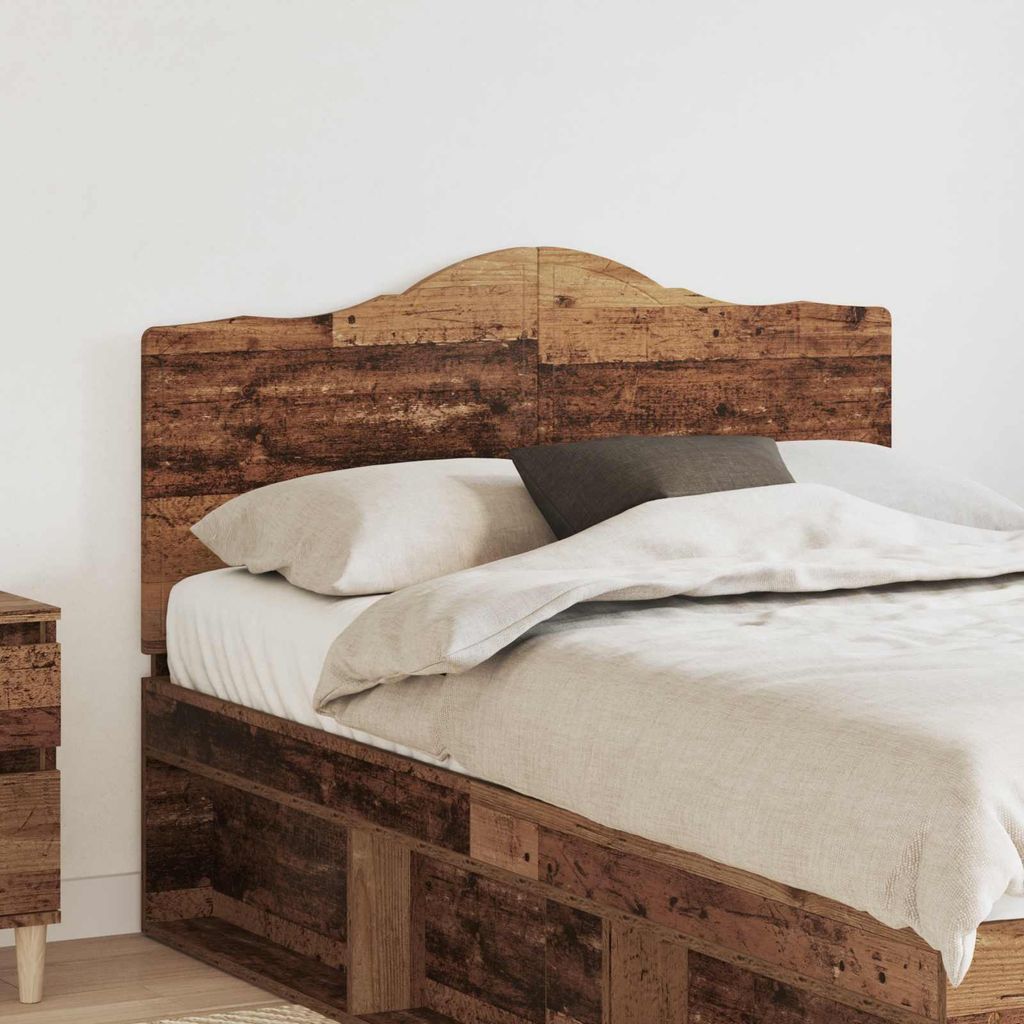 "Schlussverkauf" Bettkopfteil 1 pc - Einfache Montage - Altholz 120 cm Holzwerkstoff C11446