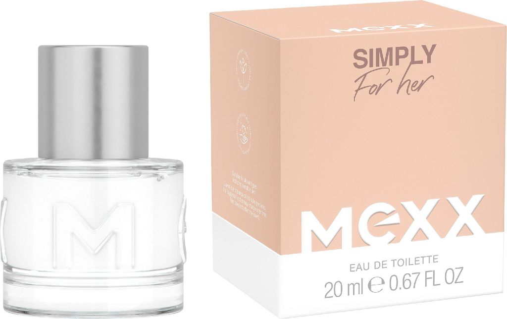 A perfume bottle and its packaging are displayed side-by-side on a white background.
