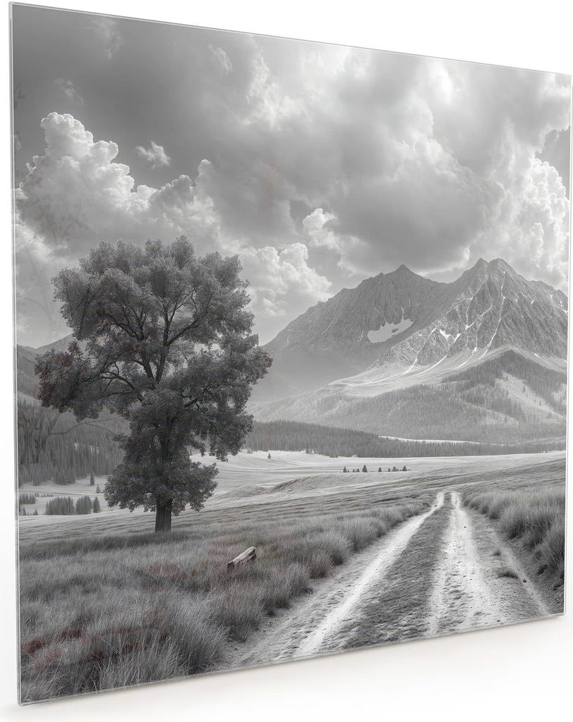 Küchenrückwand Spritzschutz Glas mit Motiv Berglandschaft Weg 40 x 40 cm