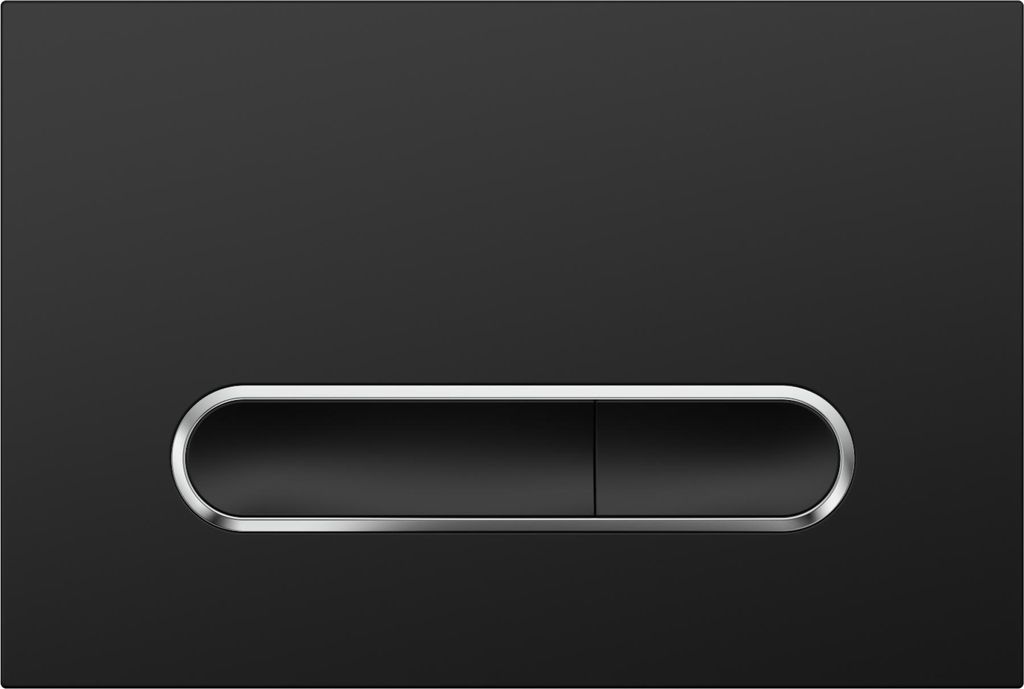 Drückerplatte Schwarz Matt Kompatibel zu Geberit Duofix Sigma / Delta 2 Mengenspülung