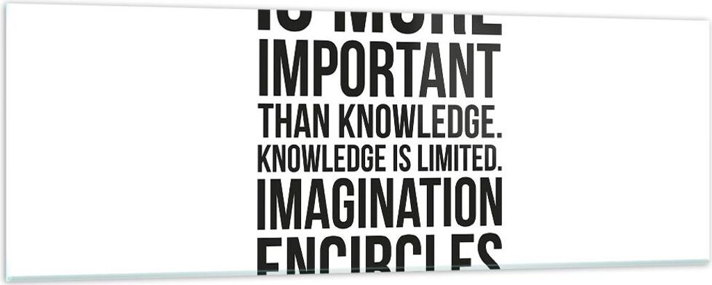 Bilder auf glas - Einteilig - Einstein Maxim Imagination - 90x30cm - Glasbilder - Wandbilder - Bilder - zum Aufhängen bereit - Wanddekoration aus ...