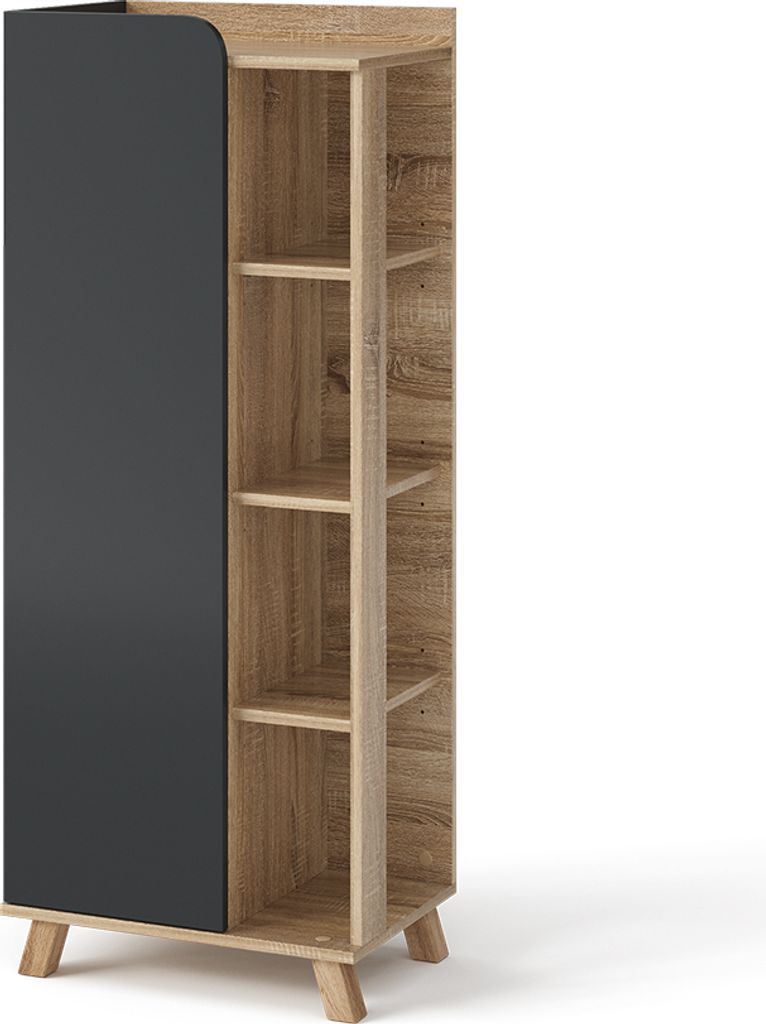 Armoire moyenne Vicco Karen Sonoma/Anthracite 50x128cm avec Image du produit 