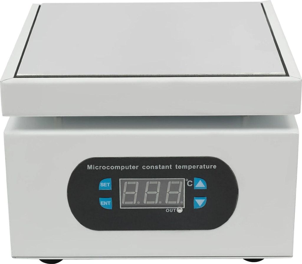 Elektrische Löt-Heizplatte - PCB Vorwärmer - 500 W - 150×150 mm Heizfläche - EU-Stecker 220–250 V 50/60 Hz - Quadratisch Tischgerät - Weiß