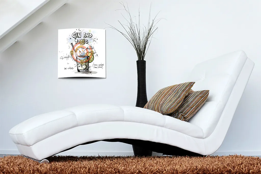Orologio Parete XXL 3D Dixtime Cocktail Gin Tonic 50x50 Silenzioso