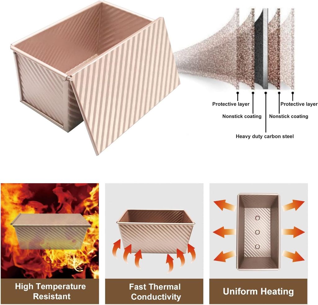 Brotbackform Set 2-teilig - Kastenformen Für Toastbrot & Kuchen