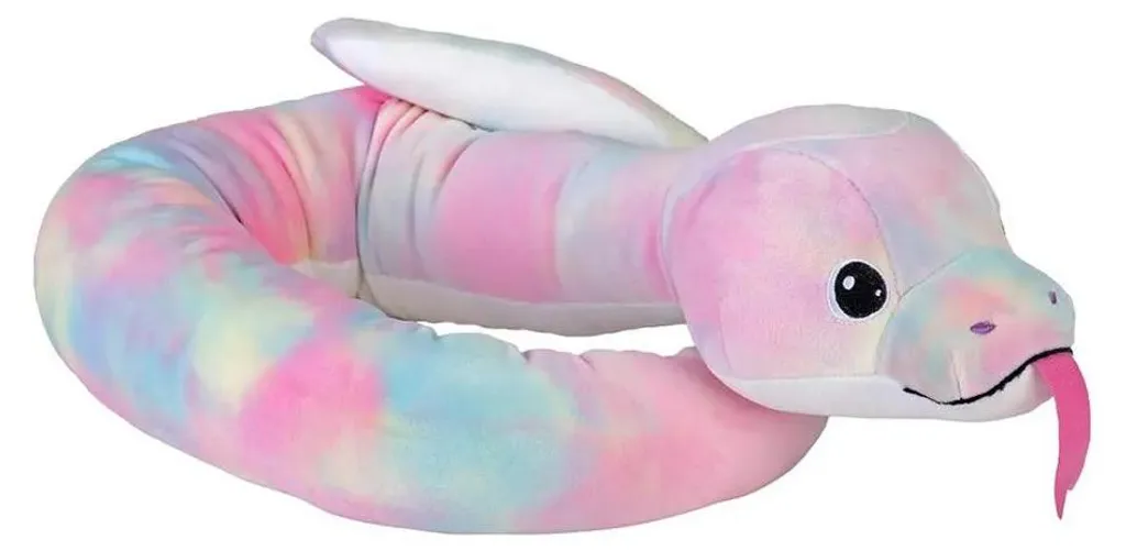 Grand Serpent Peluche Rose 132 cm - Jouet Doux et Sécurisé Enfants