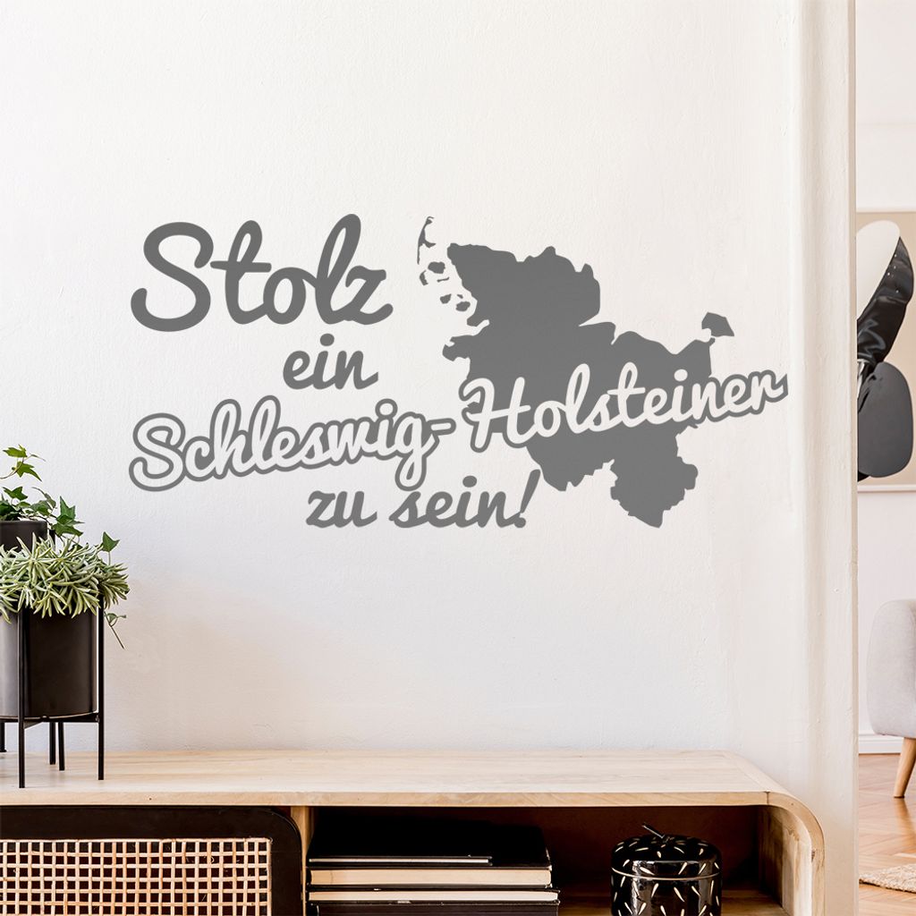Schleswig Holsteiner Stolz Wandtattoo Wandaufkleber Wall Sticker - Dekoration, Küche, Wohnzimmer, Schlafzimmer, Badezimmer
