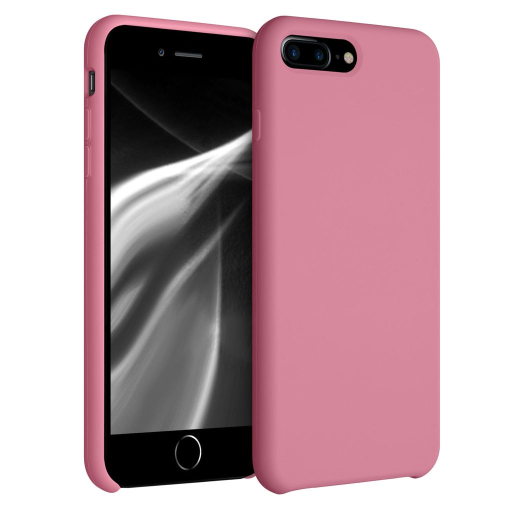 kwmobile Hülle kompatibel mit Apple iPhone 7 Plus / iPhone 8 Plus Hülle - Silikon Handy Case - Handyhülle weiche Oberfläche - kabelloses Laden ...