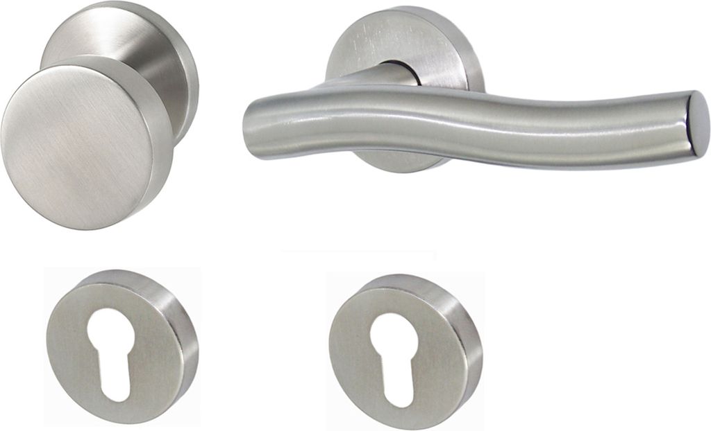 Türbeschlag 1195-N Chrom Niro - Rosettengarnitur Für Innentüren