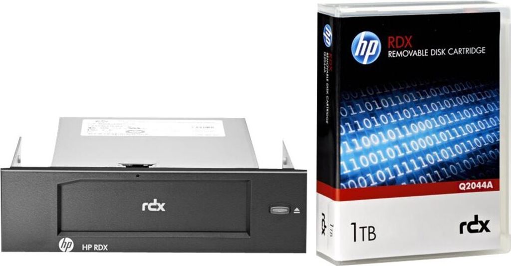 HPE StorageWorks RDX1000, Speicherlaufwerk, RDX-Kartusche, 2:1, RDX, Schwarz, HP RDX 320GB Cartridge HP RDX 500GB Cartridge HP RDX 1TB Cartridge