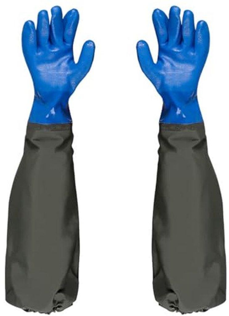 wasserdichte Wasserschutzhandschuhe, 27 Zoll Abwasserreinigungshandschuhe, lange Ärmelhandschuhe