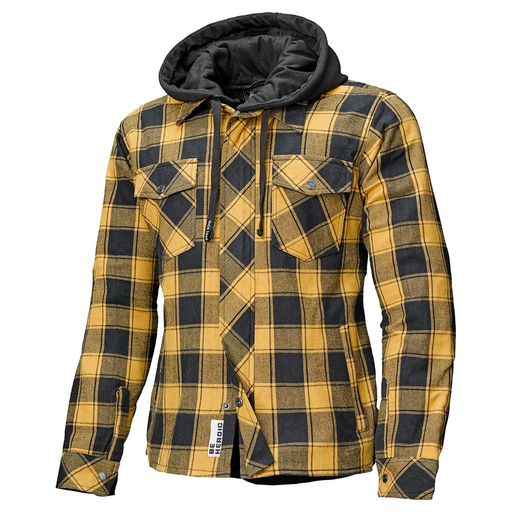 Held Lumberjack II Motorrad Textiljacke, schwarz/gelb, M