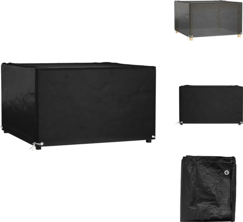 Coperchio mobili esterno vidaXL quadrato 132x132x80 cm nero