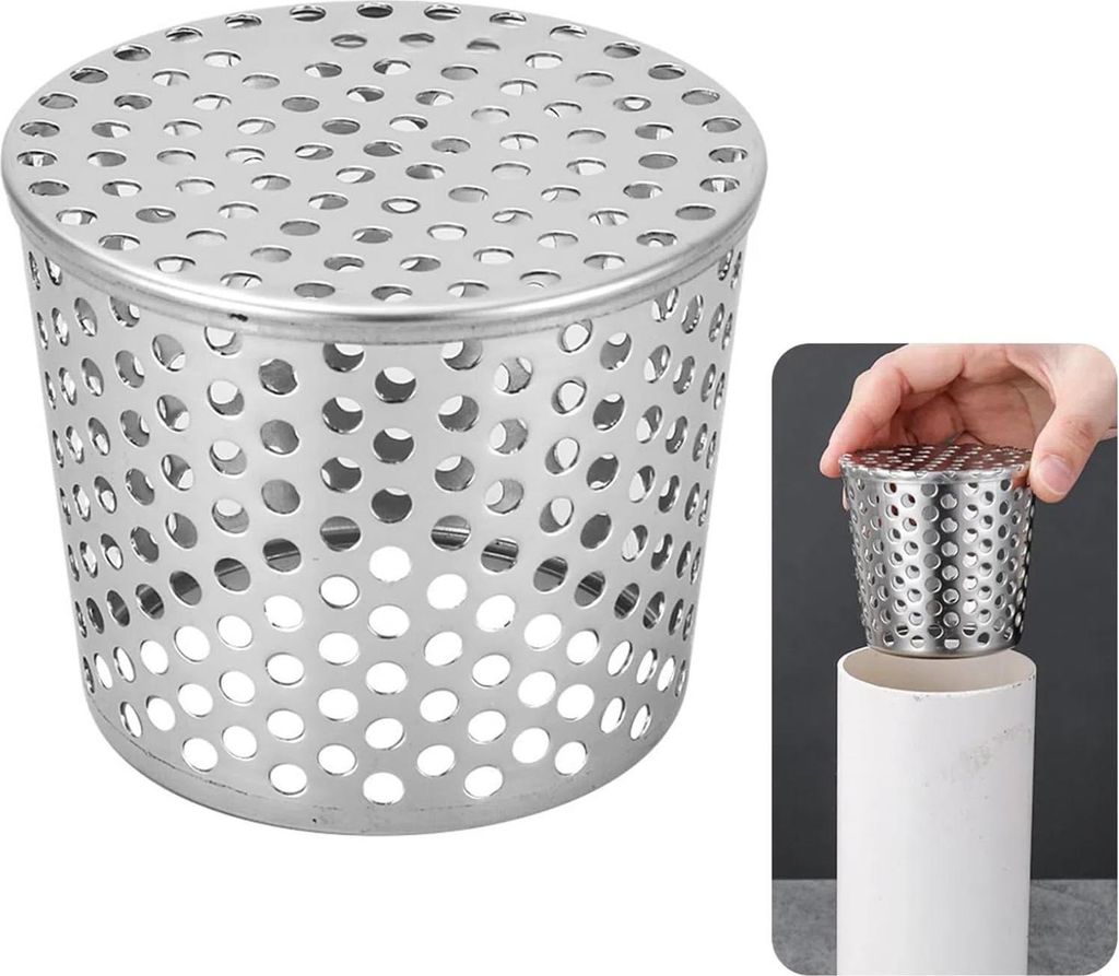 OKWISH Abflusssiebe, Runder Abflussfilter aus 304 Edelstahl, Robuster Sieb-Deckel für Waschtische und Duschen, Effektive Verstopfungsprävention, ...