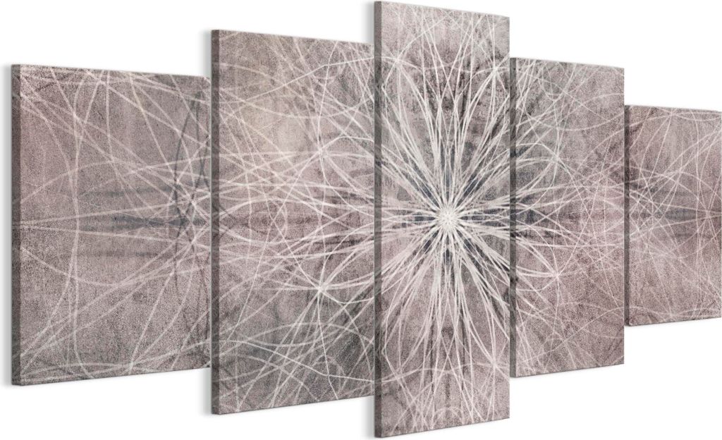 LUMASOUL Leinwand Bilder 200x100 cm, Leinwandbild Boho Motiv, Wandbilder Holzrahmen und Webstuhl Wohnzimmer und Schlafzimmer, 5 teilig