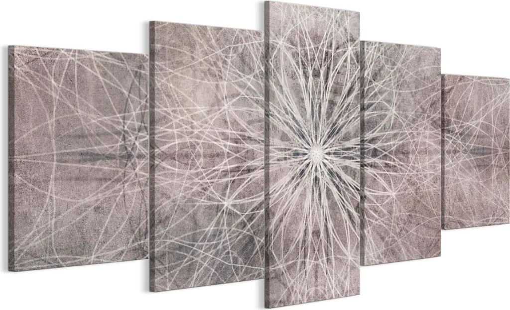 Decorazione Parete LUMASOUL: Quadro 5 Pezzi Boho 200x100 cm Legno