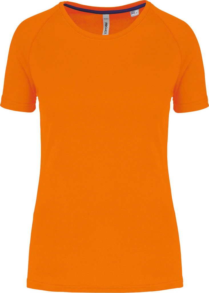 Proact Damen Sport T-Shirt Funktions Shirt Sport Fitness Atmungsaktiv, Größe:XL, Farbe:Fluorescent Orange