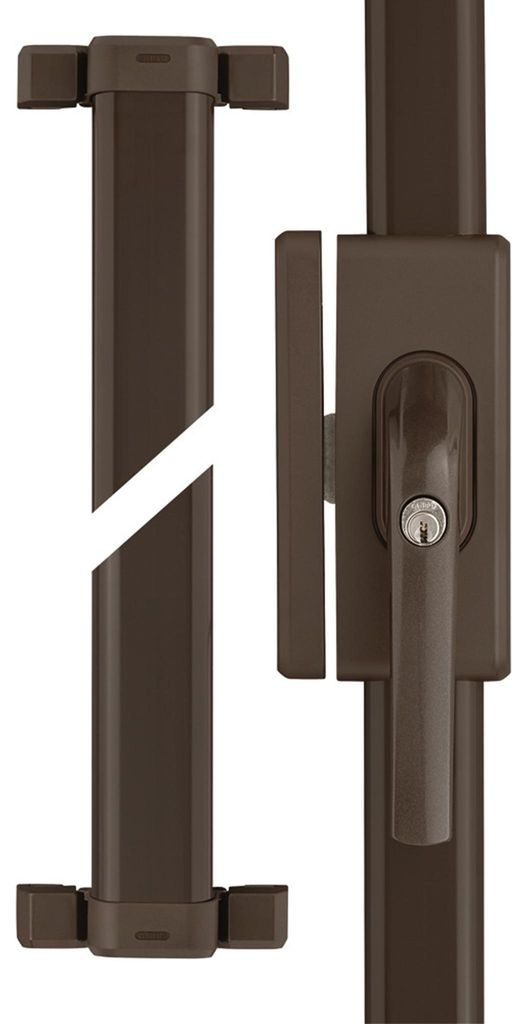 ABUS FOS650 B Braun Stangenschloss 3-Punkt-Verriegelung Terrassen- Balkontüren