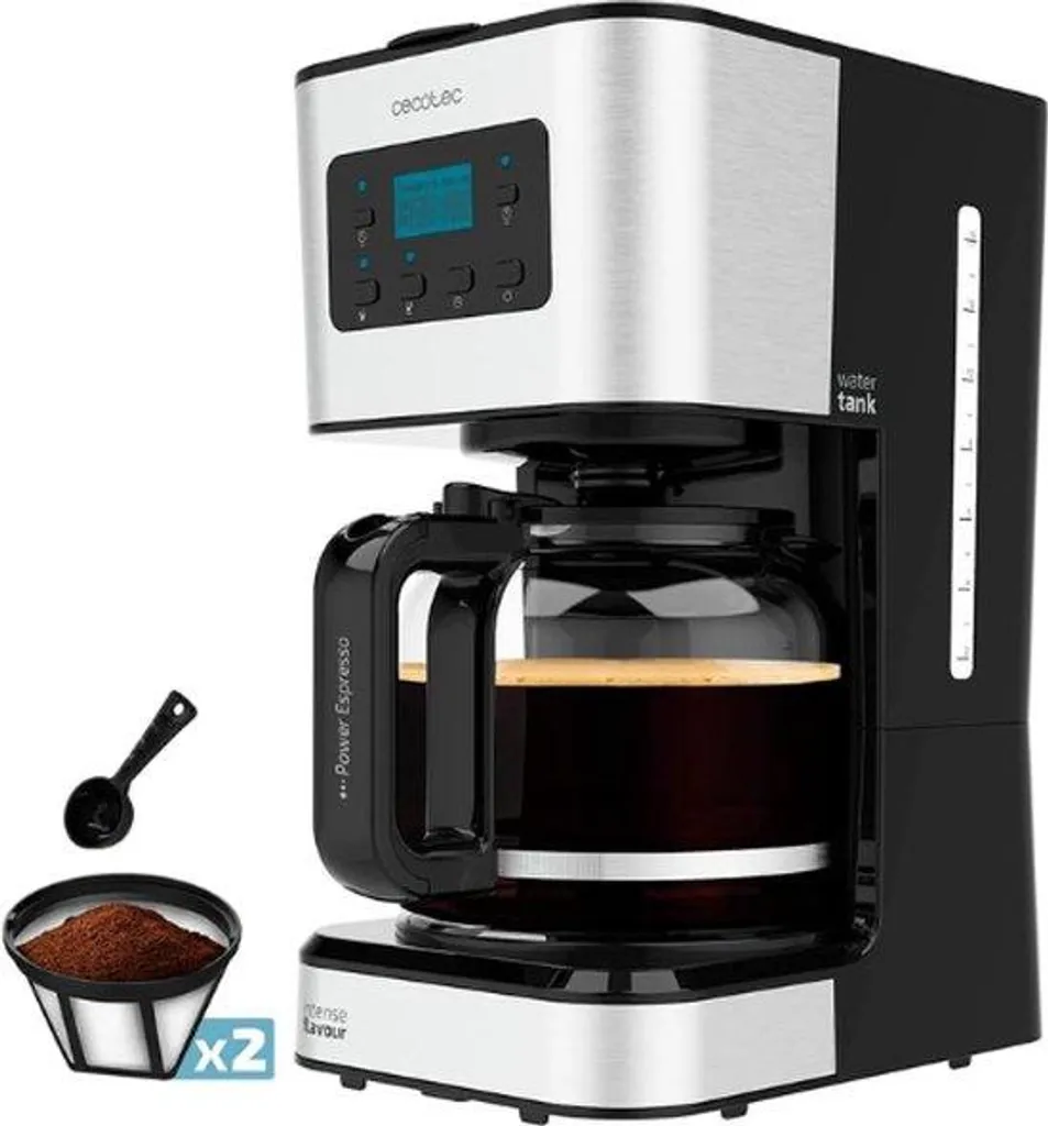 Cafetière filtre compacte avec carafe en verre 0,6L - Design Noir Mat