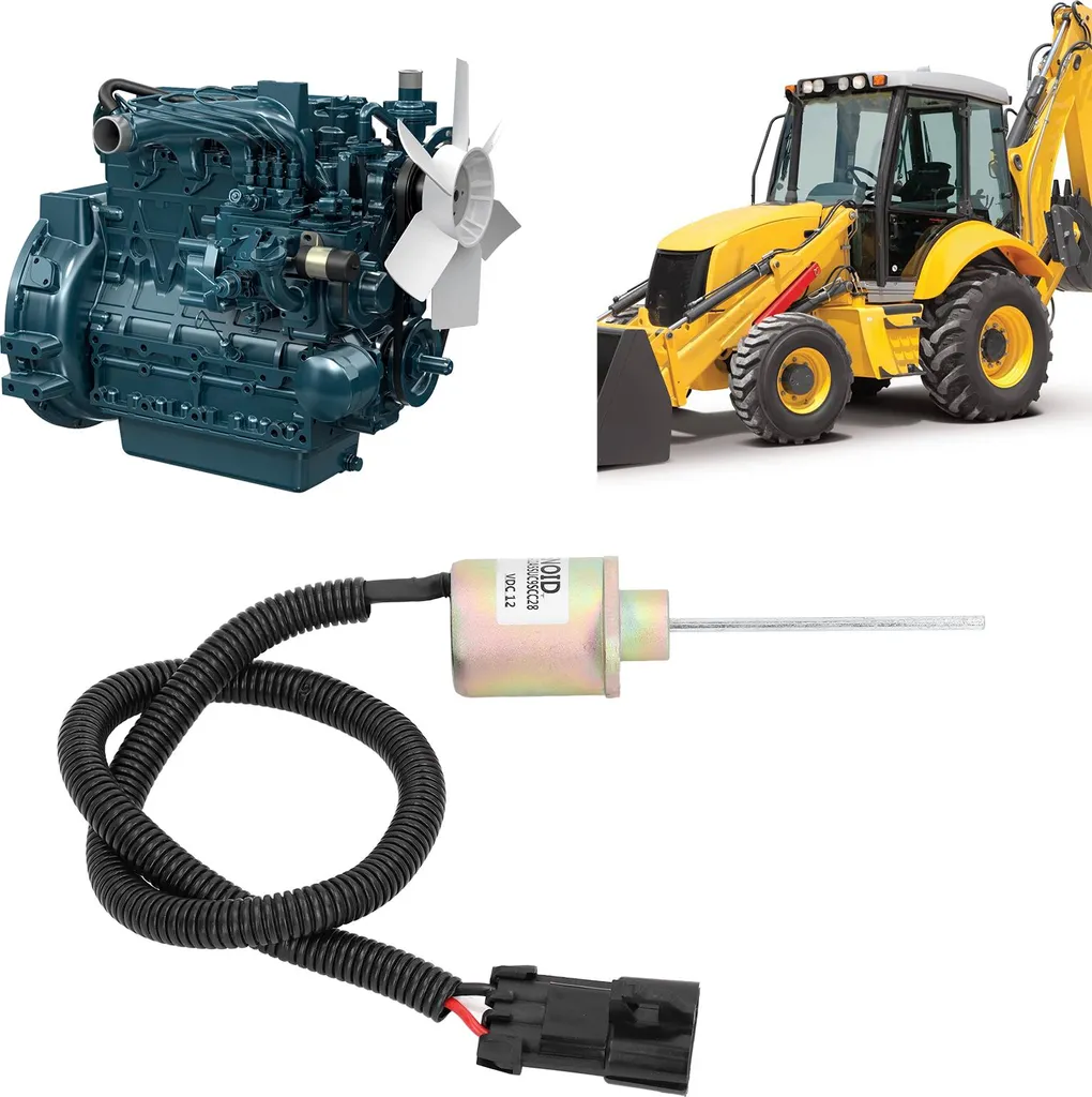 Solénoïde d'arrêt 12V 1503ES-12A5SUC9SCC28 pour Moteur Kubota V2203-DI