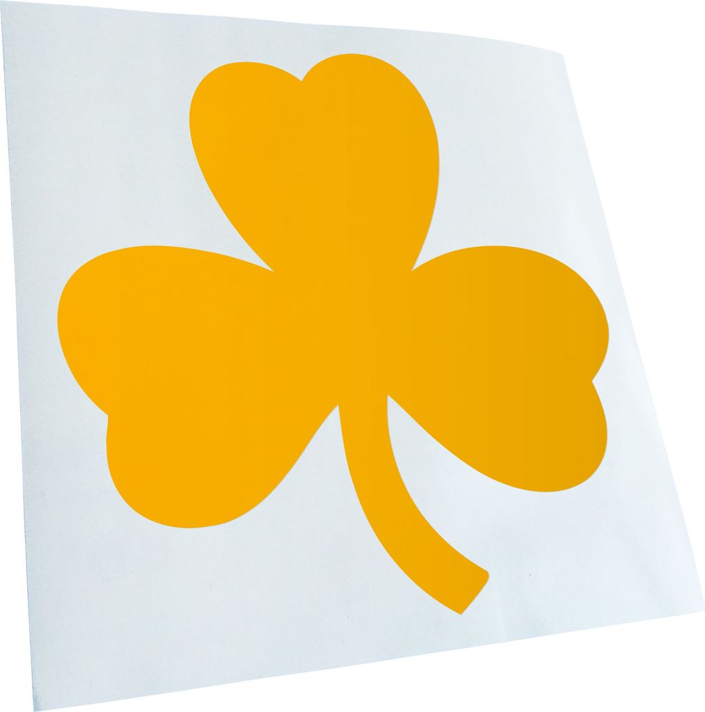 Kiwistar - Autoaufkleber - gelb - 60 x 60 cm - Kleeblatt - Heckscheibenaufkleber - Aufkleber für Auto Kfz Fahrrad, LKW, Truck Mofa