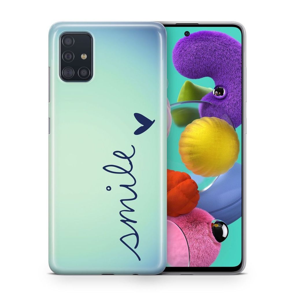 Handyhülle Schutzhülle für Huawei P10 Lite Case Cover Tasche Bumper Etuis TPU, Modell:Huawei P10 Lite, Motiv auswählen:Smile Blau