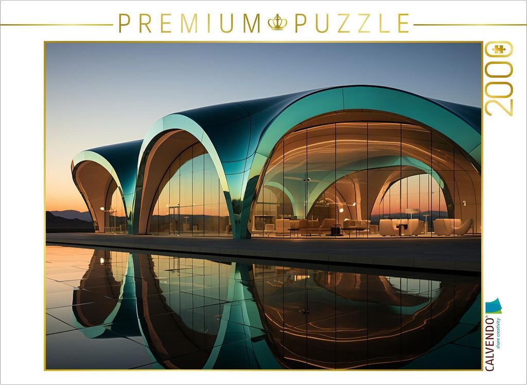 CALVENDO Puzzle Goldenes Türkis | 2000 Teile Lege-Größe 90x67cm Foto-Puzzle für glückliche Stunden