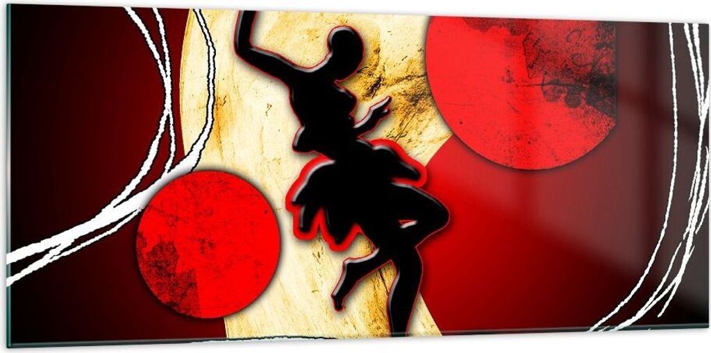 Bilder auf glas - Afrika frau tänzerin wüste - 120x50cm - Glasbilder - Wandbilder - Kunstdruck - zum Aufhängen bereit - Wanddekoration aus Glas ...