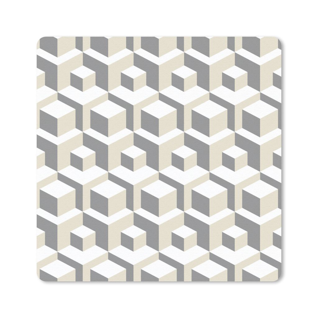MuchoWow Mauspad Mousepad Würfel - 3D - Muster 30x30 cm - Mousepads - Maus Mat - Pad - Mausunterlage - Gaming