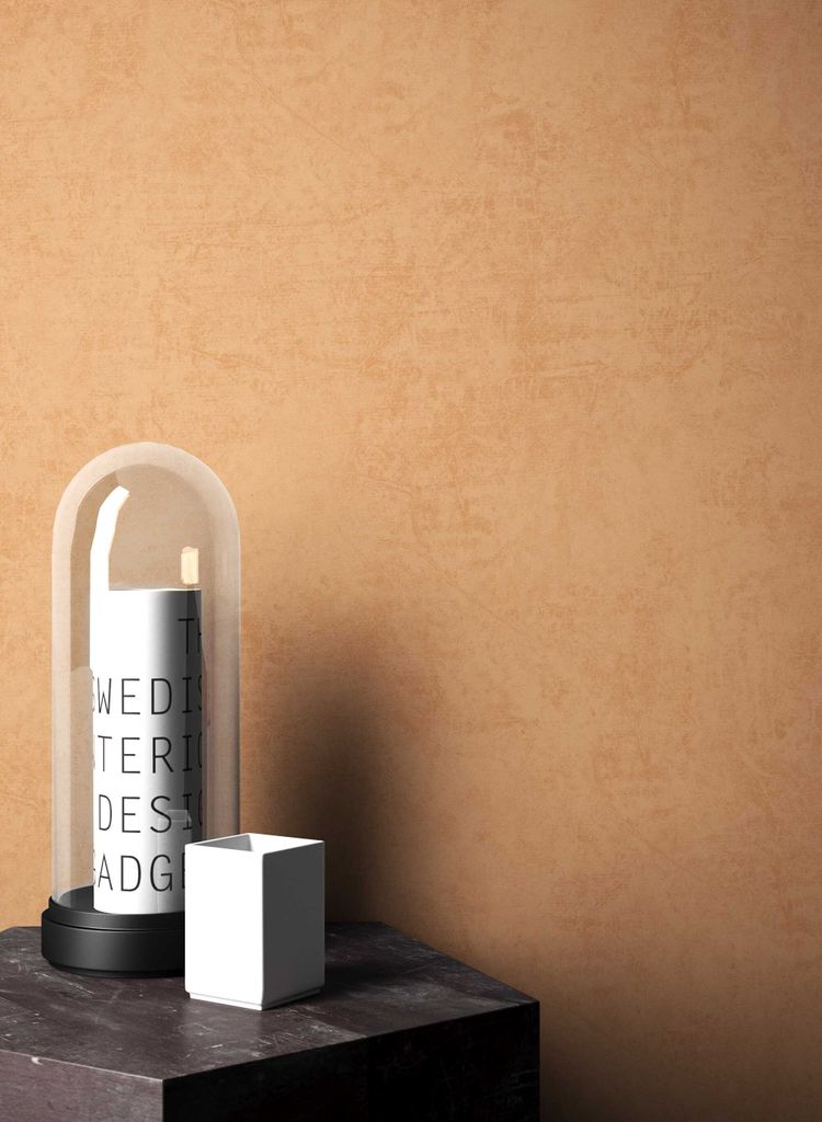 NEWROOM Tapete Orange Vliestapete Unifarbe - Unifarben Uni Struktur