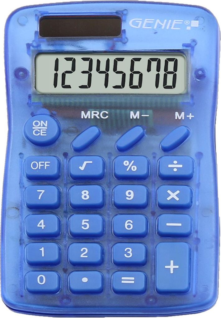 GENIE Taschenrechner 825 8-stellig blau