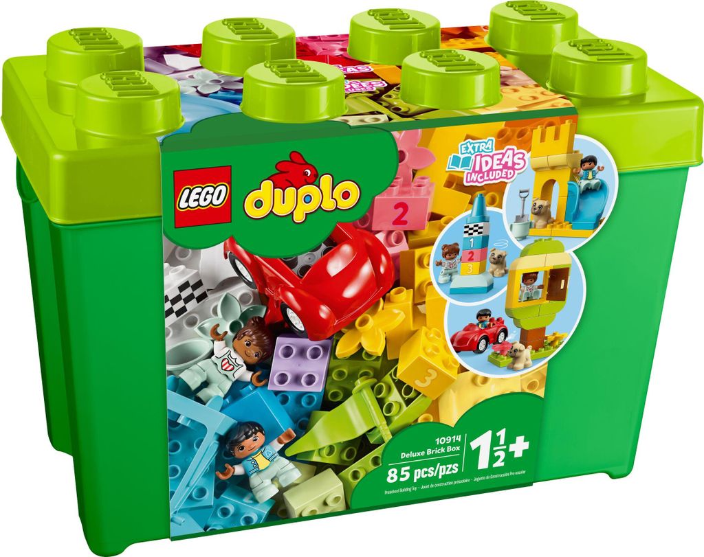 LEGO DUPLO Deluxe Steinebox – Fördert Kreativität, Motorik & Fantasie schon im Kleinkindalter - 10914 85 Teile