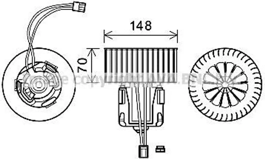 Moteur de ventilation silencieux PRASCO BW8539 - Qualité OE BMW 64119194589