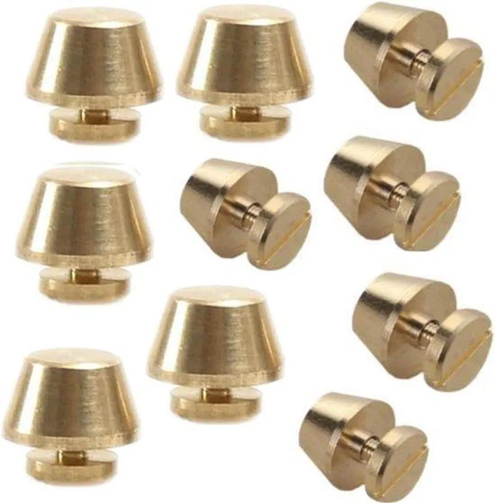 10 Rivets à Pieds Métalliques 11x8mm pour Sacs et Maroquinerie DIY