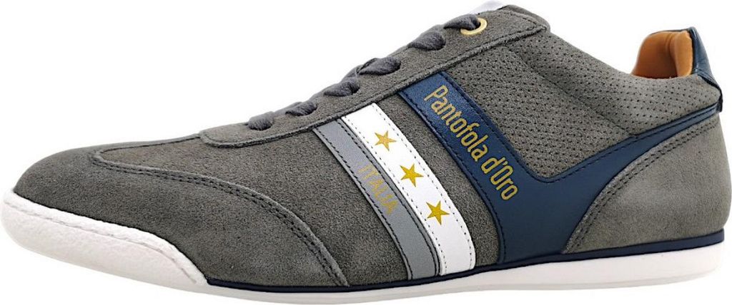 Pantofola d`oro Vasto Suede sportlicher Schnürer Grau in Gr. 42