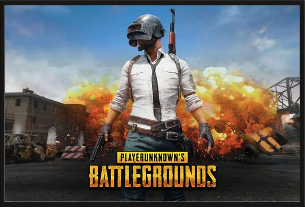 Poster PUBG encadré Shinsuke® cadre noir 61x91,5 cm vitre acrylique robuste