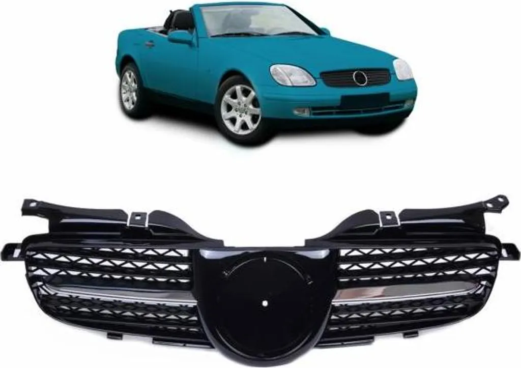 Calandre Noire et Chromée pour Mercedes SLK R170 1996-2004 Style Sport