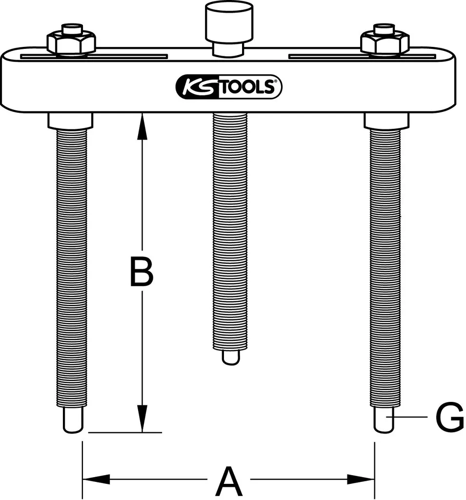 KS Tools 605.0113 Estrattore Professionale per Separatori a Lama 205mm - 3