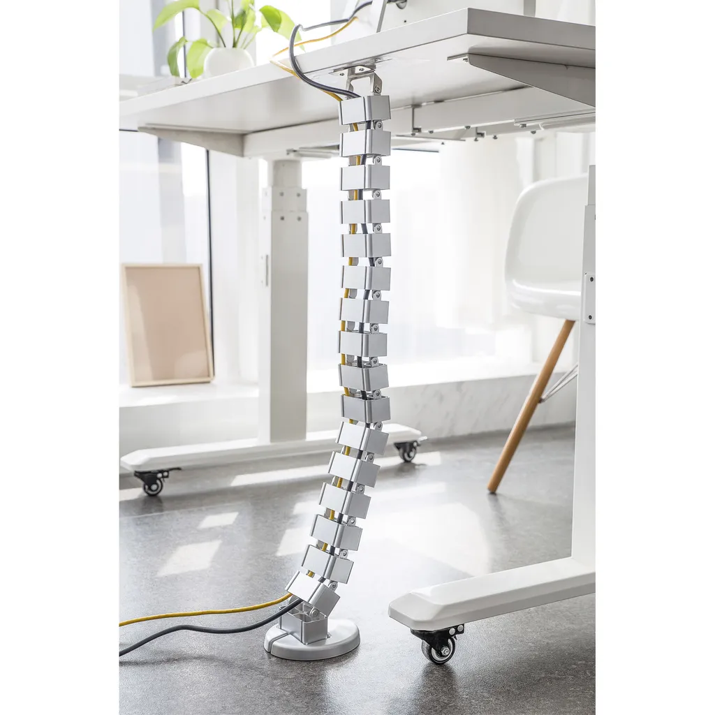 InLine® Organisateur de câbles gris - 4 compartiments pour bureau mobile - 6