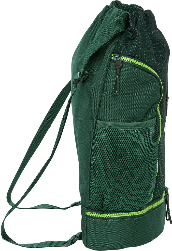 Petit sac de sport Real Betis Balompié vert et blanc pour enfant 35x40cm
