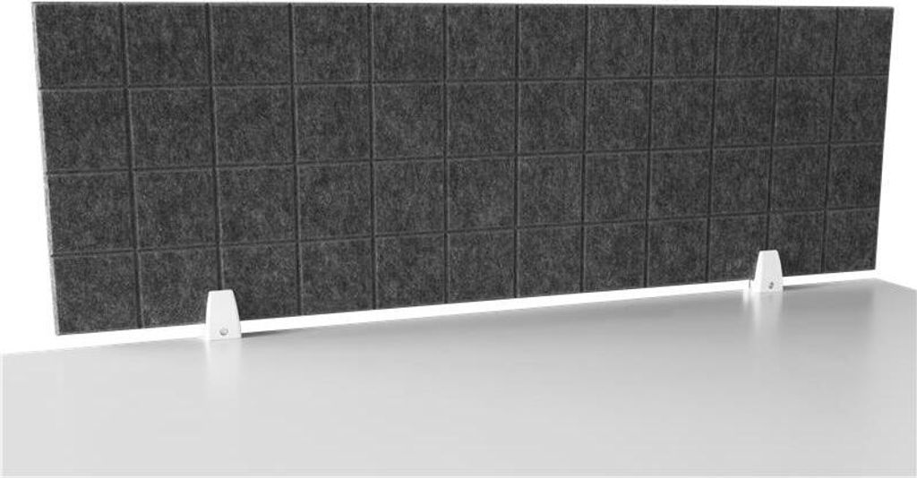 Trennwand-Set imstande, 1x Akustik-Trennwand 120x40cm, 1x. Clip, weiß, 2er-Pack